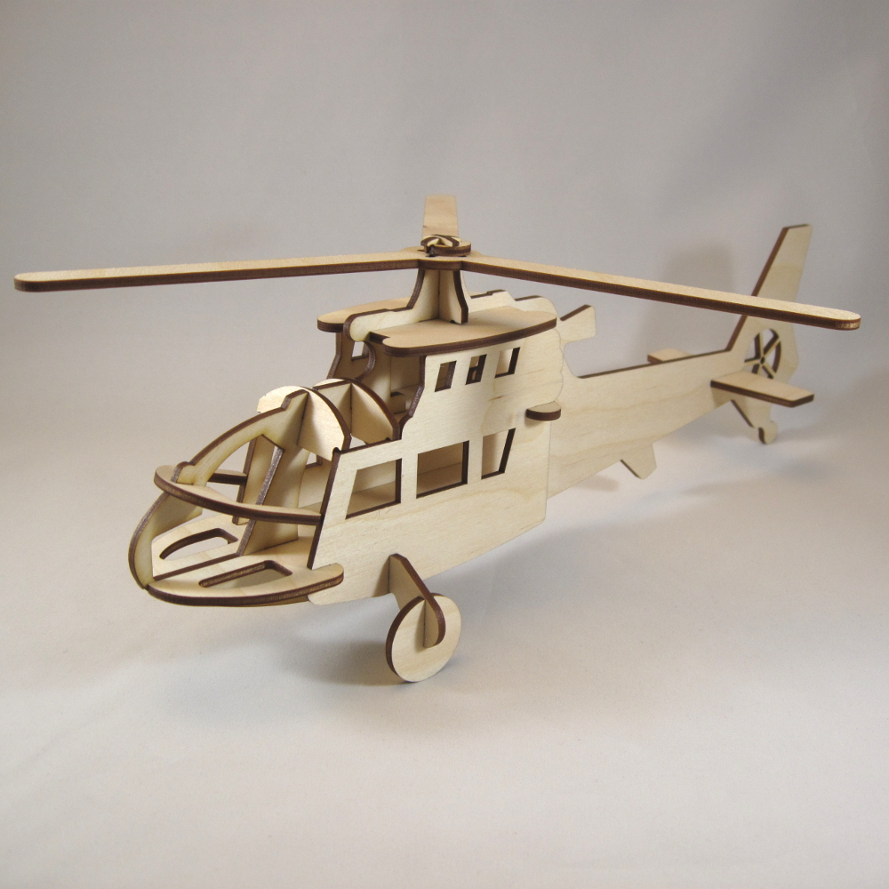 DxJ Helicopter Jigsaw Puzzle 60pcs Two-Sided Iron Box Wooden Cartoon Puzzle Early Childhood Education Educational Toy