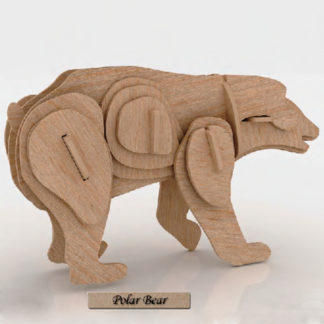 Polar Bear Handmade Scroll Saw Wooden Puzzle