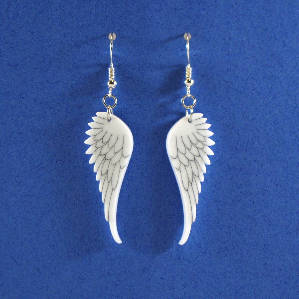 AFJ Diamond Collection - Angel Wings Diamond Earrings, White Gold – AF  Jewelers