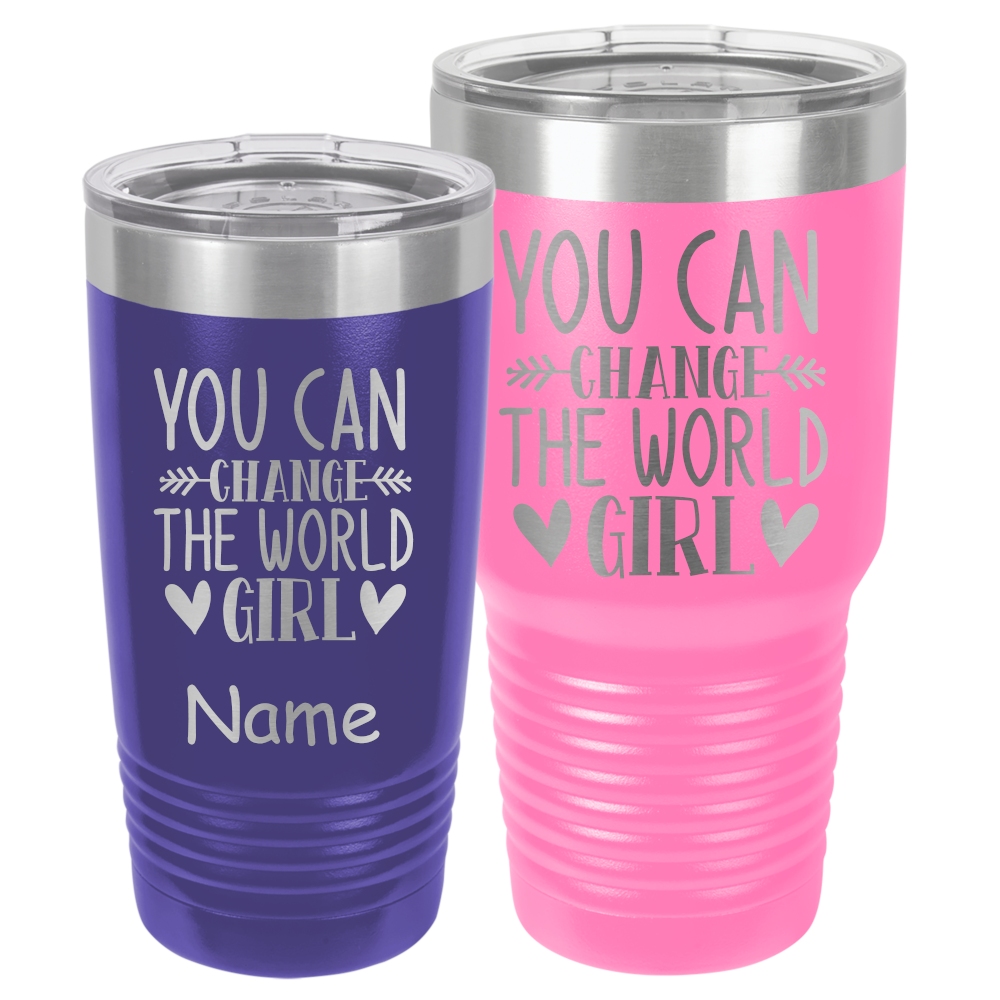 Personalized Flag Tumbler with Dedication