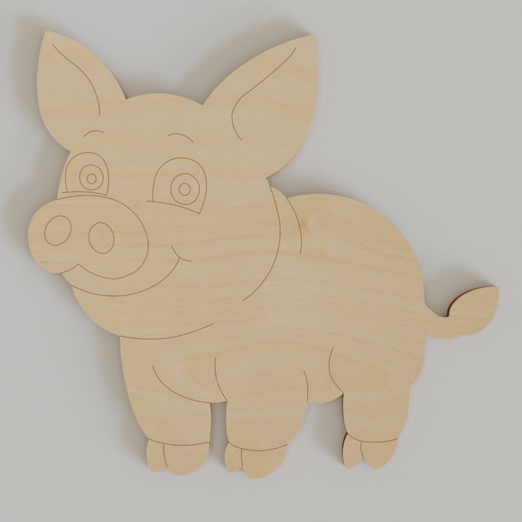 Pig Cutout – Double Cut Designs LLC