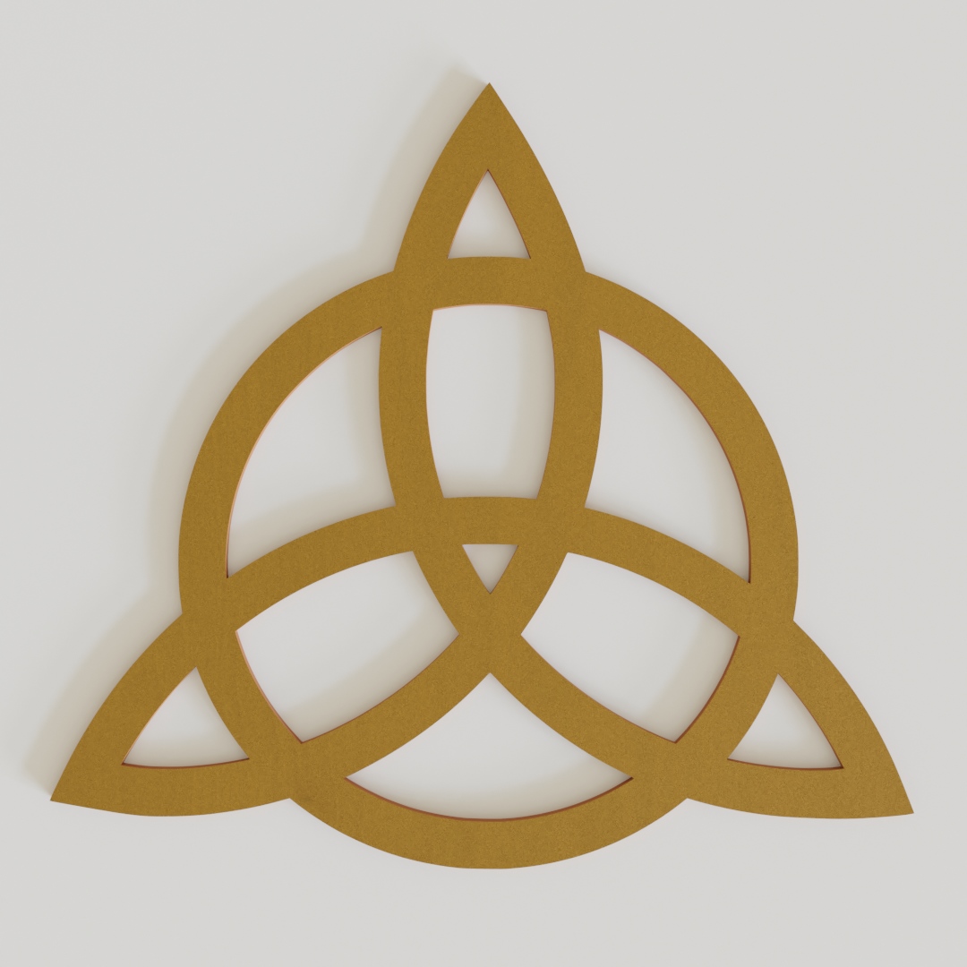 Triquetra Wood Wall Art – Double Cut Designs LLC